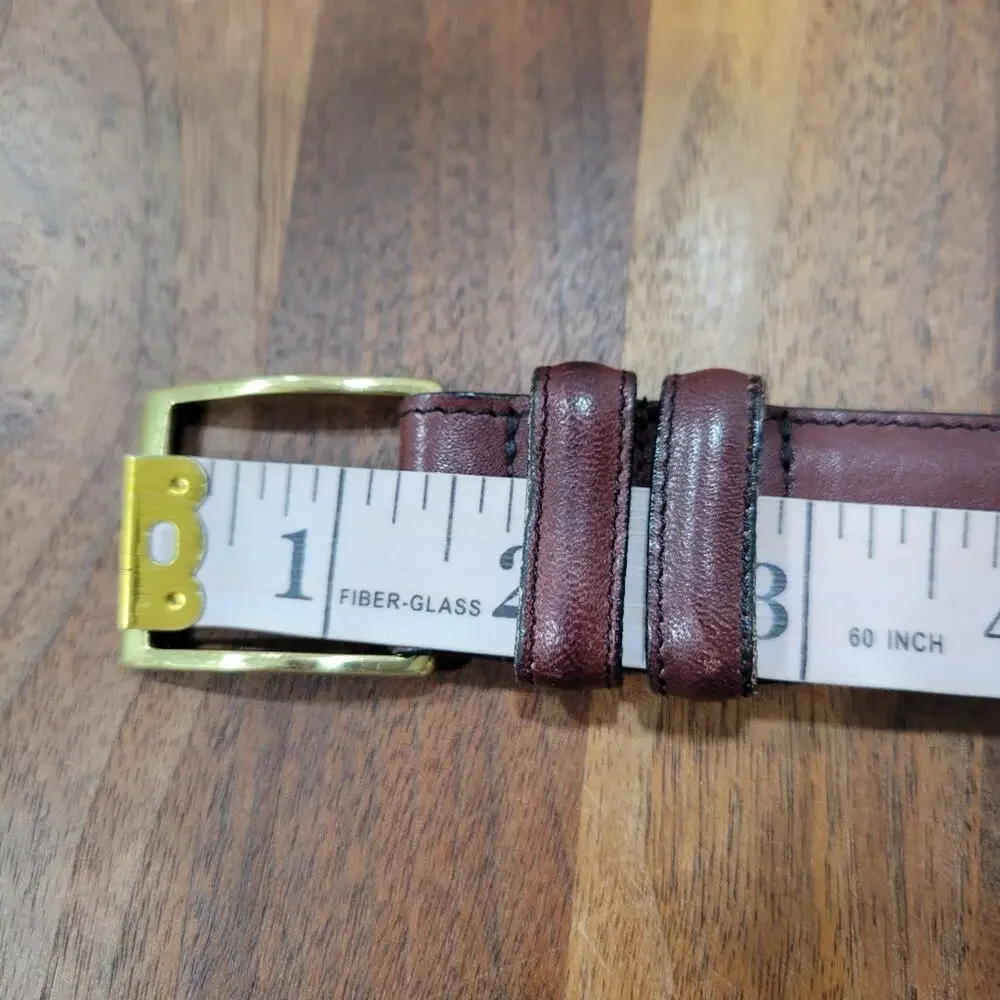 Brighton Brown Leather Men's Belt With Brass Buckle 34113 Size 38